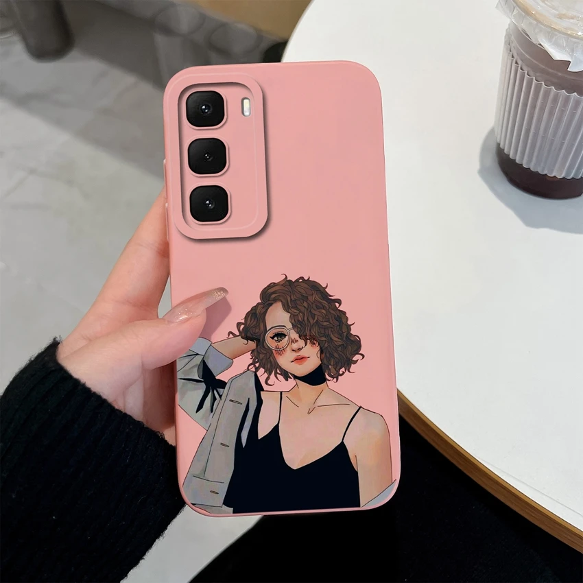 Cute Cartoon Avocado Pattern Slim Liquid Silicone Shockproof Protective Soft Back Phone Case