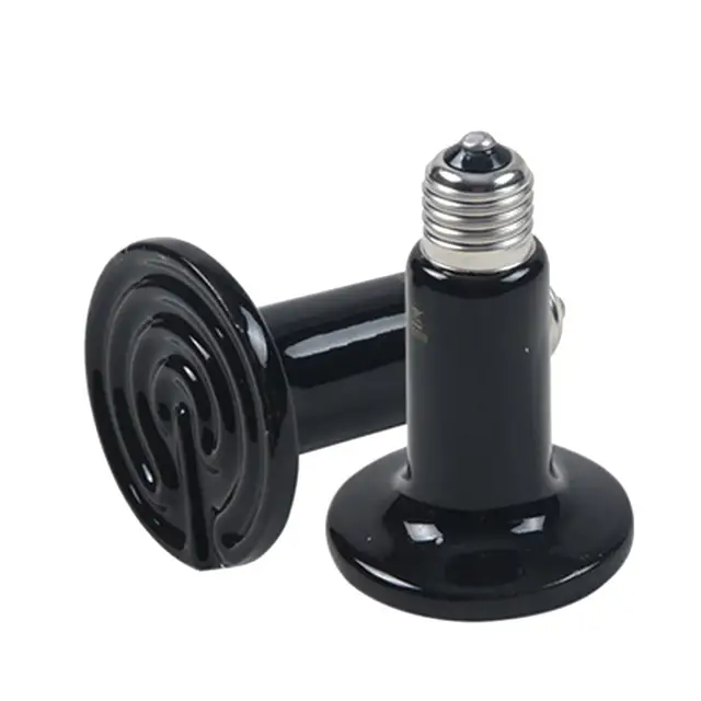 Infrared Ceramic Heat Bulb Reptile Emitter Heating Light Amphibian No Light Pet Coop Brooder Heater Bulb 110V 100W 2