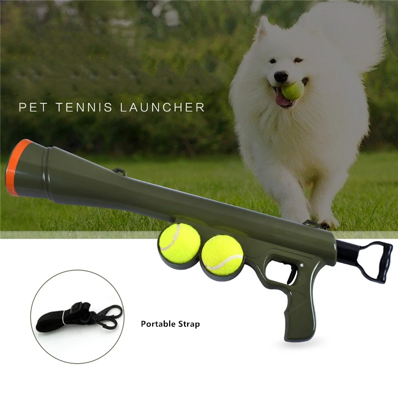 צעצוע אקדח משגר כדורים לכלבים