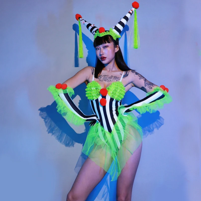 Colors Halloween Pole Dance Clothing Sexy Gogo Dance Costumes