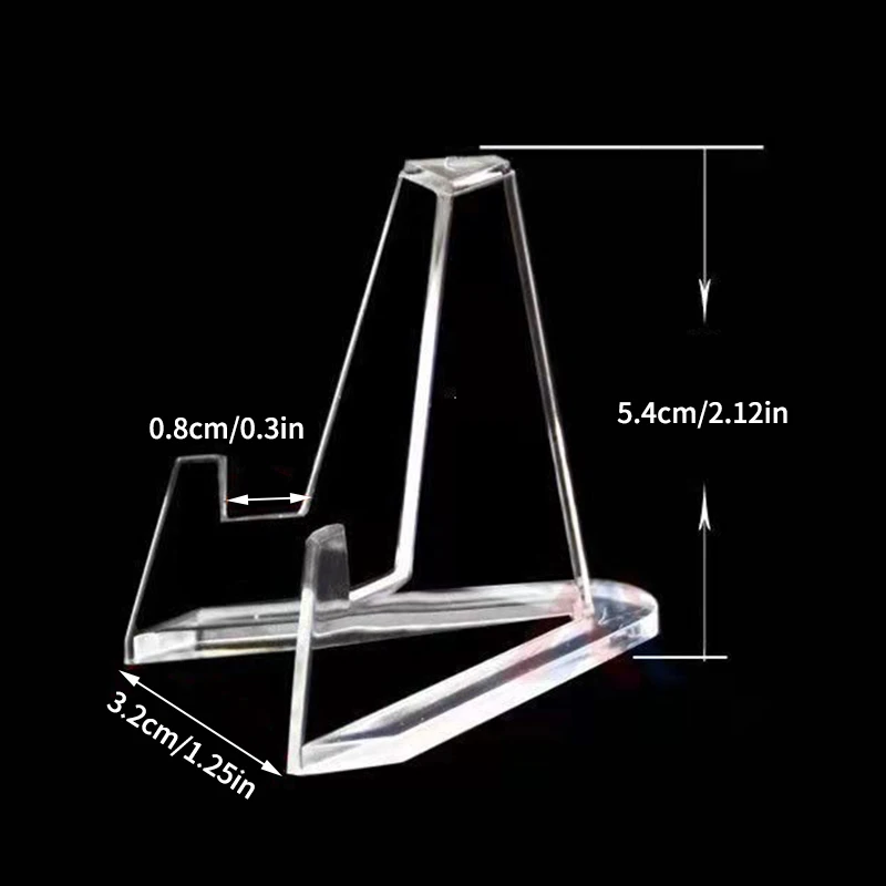 Acrylic Display Stand 10PCS Transparent Coin Commemorative Mini Stand Badge Display Arranged