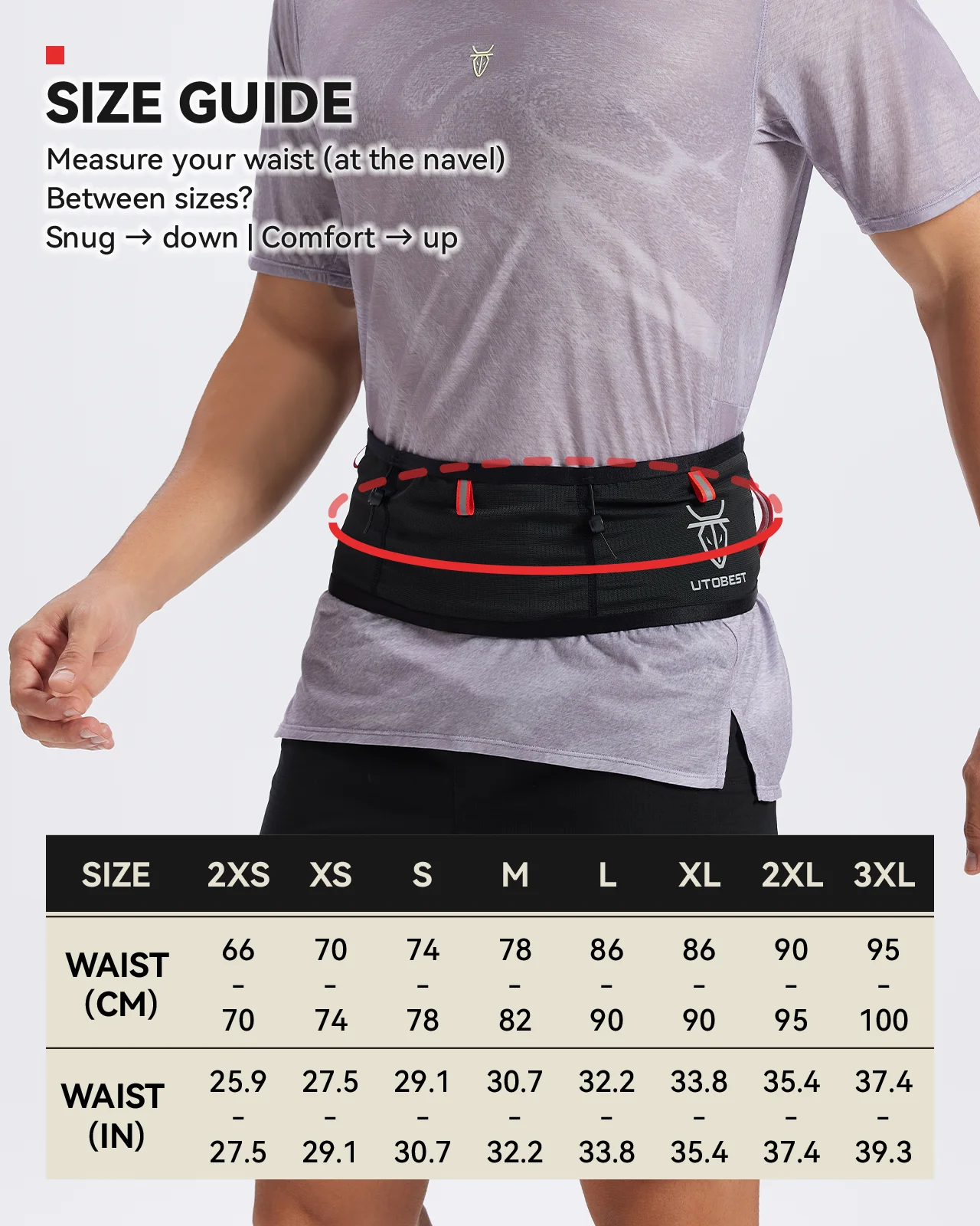 UTOBEST UTR301 Professional Marathon Running Belt Ultra-Light Race Number Belt Phone Holder Waist Bag Breathable Fanny Pack 2