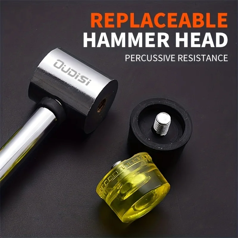 rubber hammer installation hammer equipped with wood ring mandrel sizer for repair and adjustment 1pc