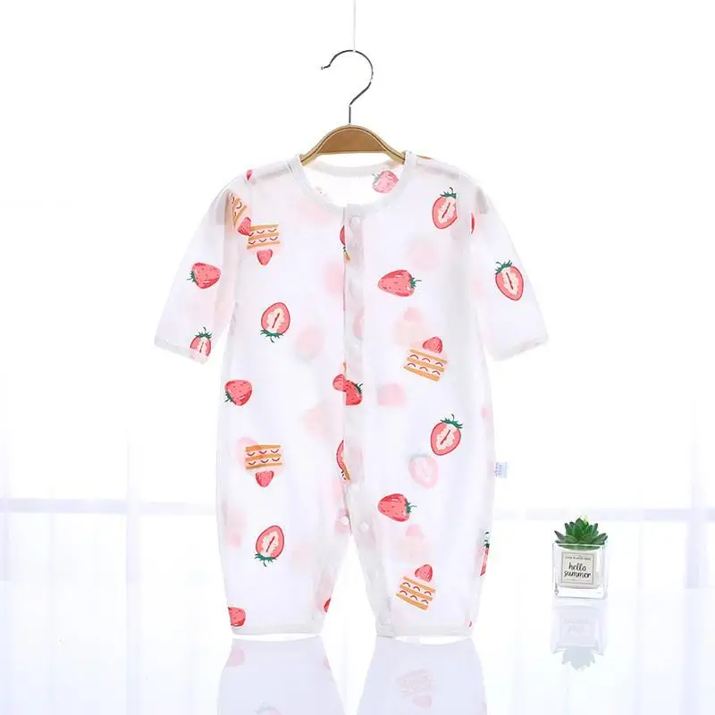 bulk baby bodysuits	 Newborn Baby Summer Thin Romoers Long Sleeved Ha Clothes Todder Baby Girls Pink Climbing Air-conditioning Suit Pajamas Onesie cheap baby bodysuits	 Baby Rompers