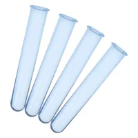4 Pcs Hydroponic Vase Propogation Station Vases Pot Test Tube Crystal Epoxy Plastic Tubes Floral Water 1