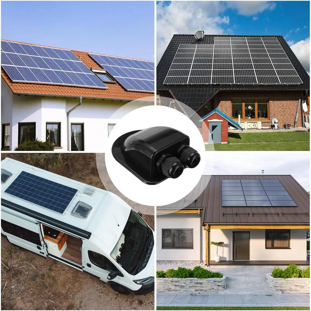 Description Picture 6 of itemSolar Cable Entry Gland Solar Panel Wire Box Double Entry Multi-Function Cable Connector Engineered Wire Routing Solutions