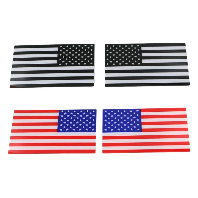 

2PCS American Flag Car Body Sticker Rear Tail Bumper Badge Emblem for Mercedes Benz KIA Toyota Audi Ford Skoda Mini Lincoln