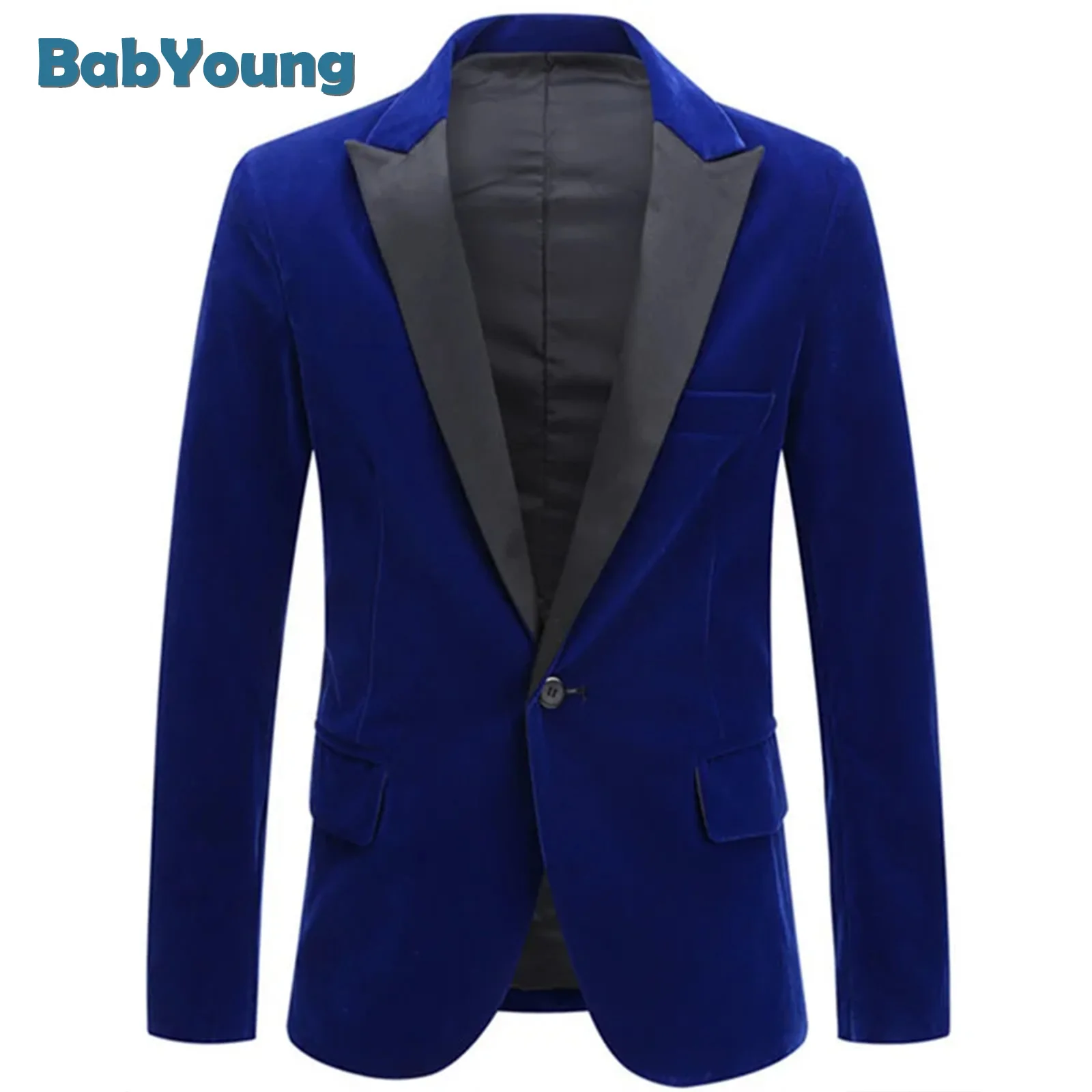 Men\'s Fashion Trend Velvet Groom Tuxedo Slim Fit Wedding Party Dress Business Casual Suit Jacket Banquet Single Blazers Coat