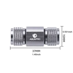 Aluminum Alloy CO2 Check Valve for Aquarium and Terrarium Systems (Check valve)