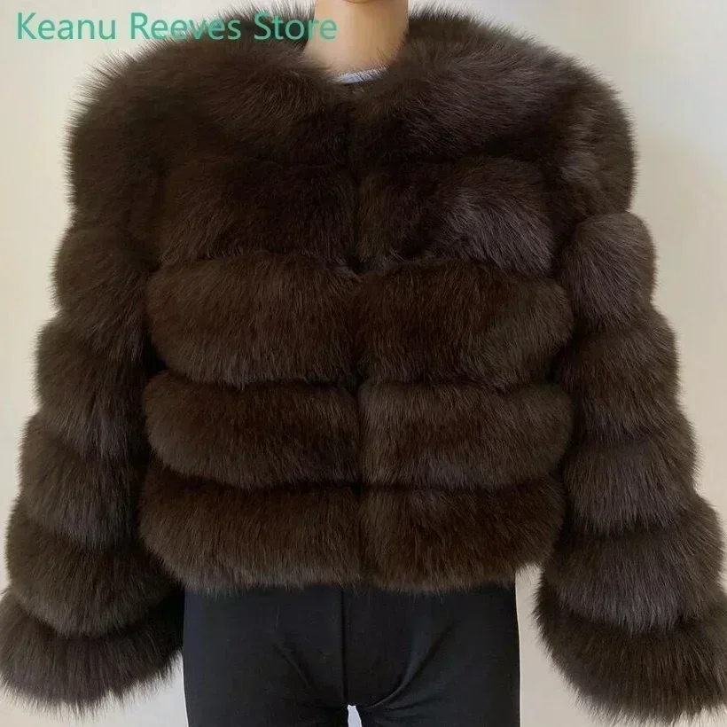 NEW Faux Waschbären Pelzmantel Frauen Jacke Luxus Mantel Frauen Winter Flauschige Jacke Dicke Warme Pelzigen Pelz Outwear 3
