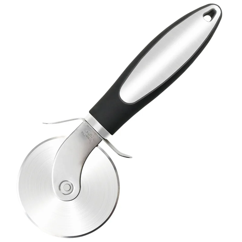 Premium Stainless Steel Kitchen Pizza Cutter Wheel Server Tools Home Knife Waffle Cookies Cake Bread Dough Slicer Baking Gadgets