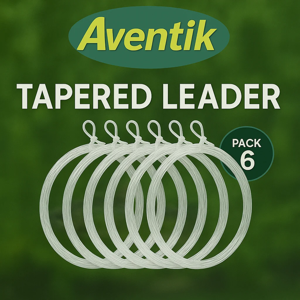 Bas de ligne mouche Aventik 9ft 12ft 15ft pré-noué nylon 6 pièces transparent fuselé