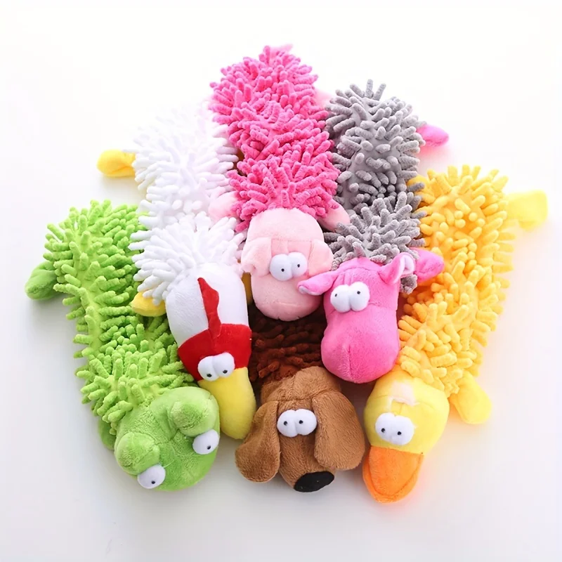 Interactive Plush Dog Toy with Squeaker Chew Toys Puppy Toy for Playtime and Dental Health Dogs Puppy Pets Training Accessories 2