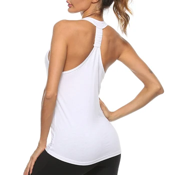 Sexy Loose Women Tops Fitness Sports Vest Thin Brathable Running Gym Workout T-shirt Women's Yoga Sleeveless T-shirt Summer 2