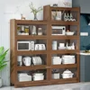 Coffee Shop Kitchen Cabinets Household Furniture Multi-layer Storage Cabinet Villa Floor-to-ceiling Locker with Door r 2