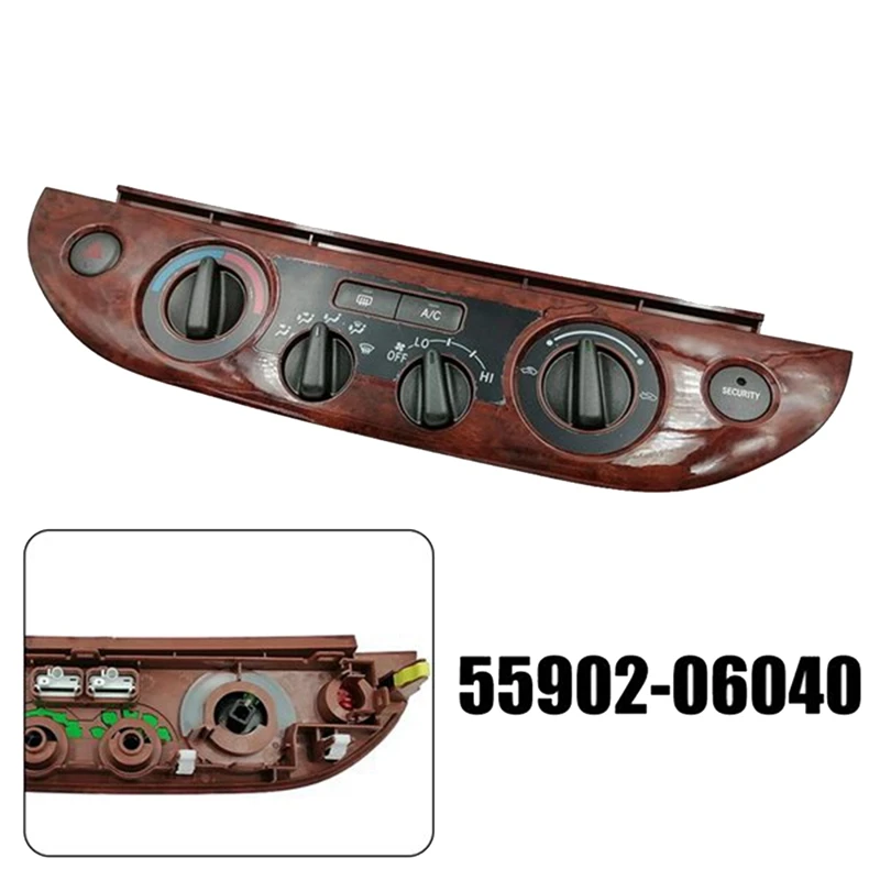 Car AC Heater Climate Control Temperature Switch Panel 55902-06040 For Toyota Camry 2002-2006 Air Conditioner Bezel Unit