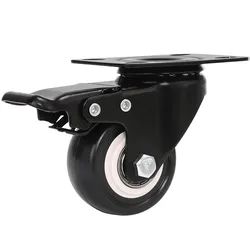 Mute and Wear-resistant Universal Wheels for Furniture Single Wheel Directional Brake Cabinet Table Chair Wheel Accessories