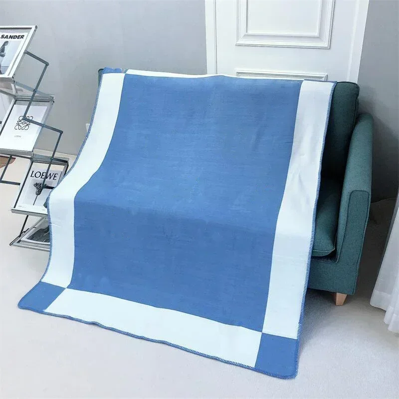 Plaid Blanket Designer Brand Cashmere Blanket for Beds Sofa Fleece Knitted Wool Home Office Nap Throw Portable Scarf bed throw blanket