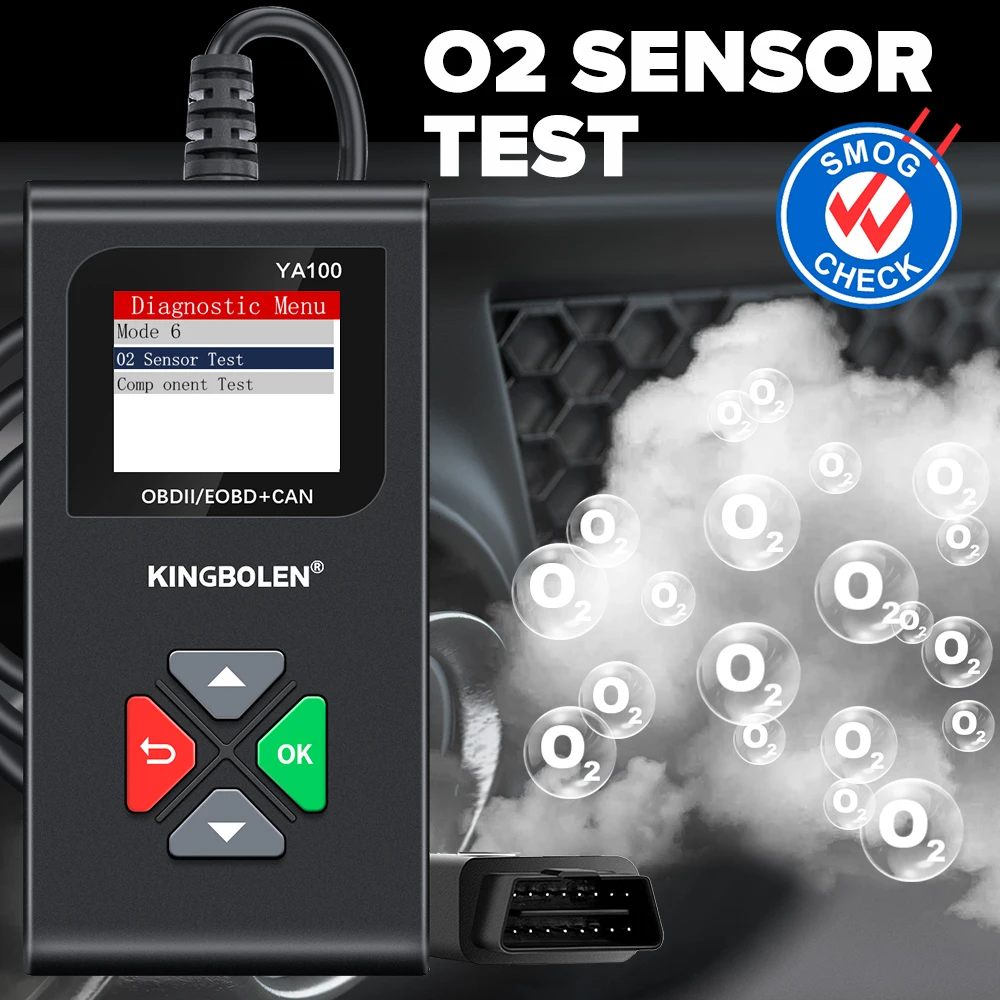  OBD-II Diagnostic Français,KINGBOLEN YA200 OBD-II Scanner  Lecteurs pour Lire et Effacer Les Codes de Voyant Moteur /Erreur Outil  Diagnostic Auto de OBD-II/EOBD avec Test EVAP et Capteur O2