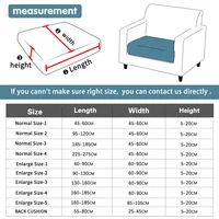 Elastic Seat Cushion Cover Chair Cover Stretch Sofa Cover for Living Room Washable Removable Slipcover Sofa Protector 1PC 2