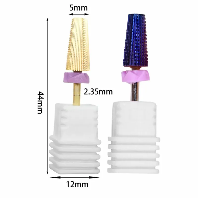 Nail Drill Bits 5 in 1 Tungsten Steel for Manicure 1 PC