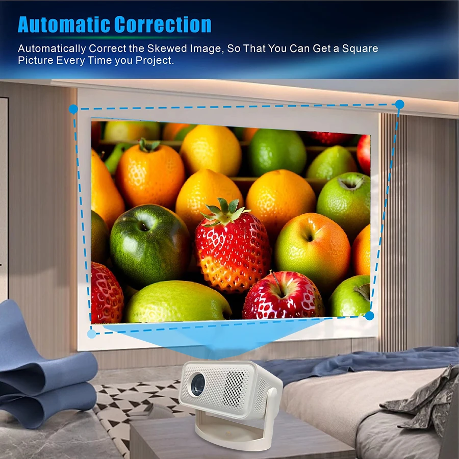 Portable Mini Projector 4K 1080P Full HD 5G WiFi 6 BT5.0