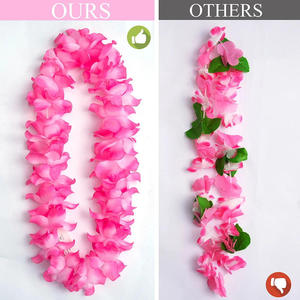 Hawaiianische Orchideen-Lei Blumengirlande – Bunt, Für Luau-Party, Strand, Kostüm