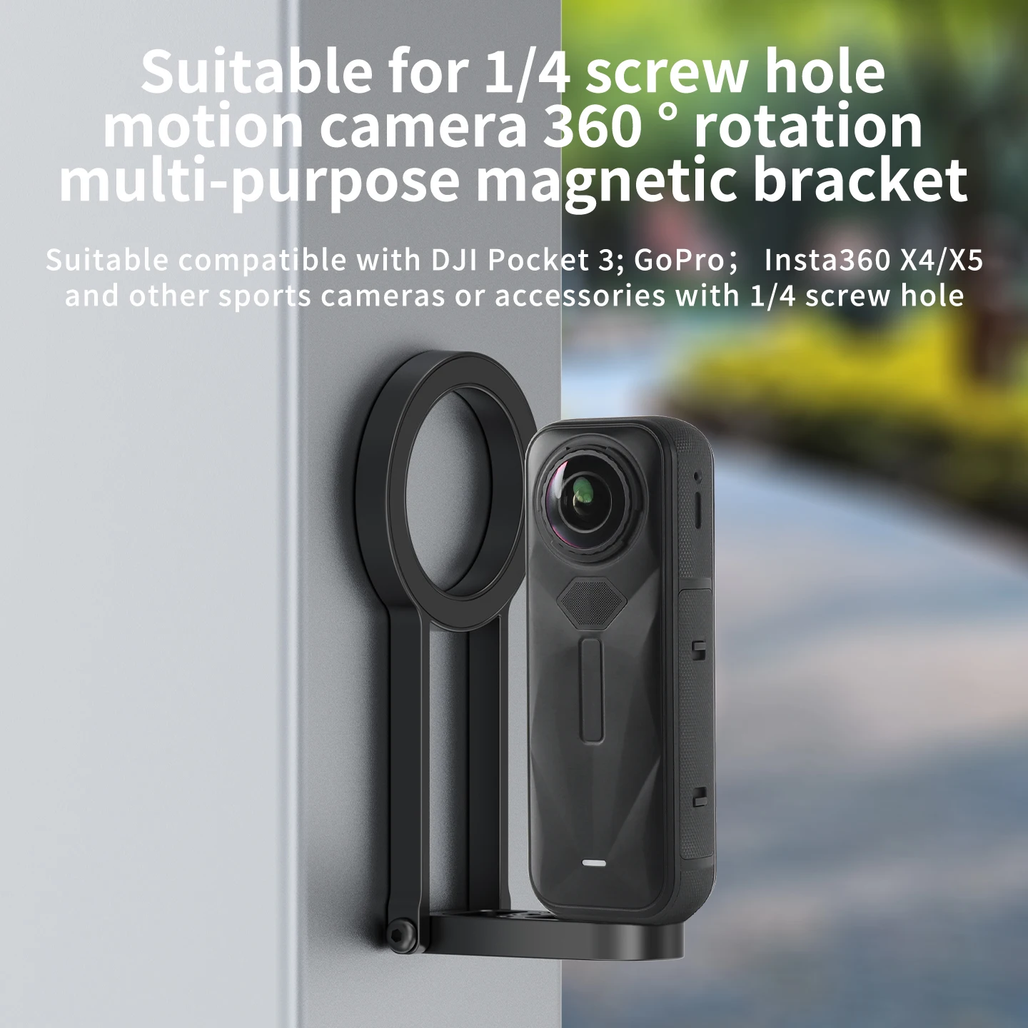 Doppelseitige Magnetische Halterung 1/4 Stativadapter für GoPro DJI Action Insta360 Go X5 Kamera für iPhone Huawei Schnellwechsel-Halterung – Detail 13