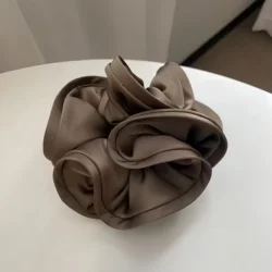 Elegant French - Style Satin Hair Tie for Women - Simple & Chic Design (4 brown)