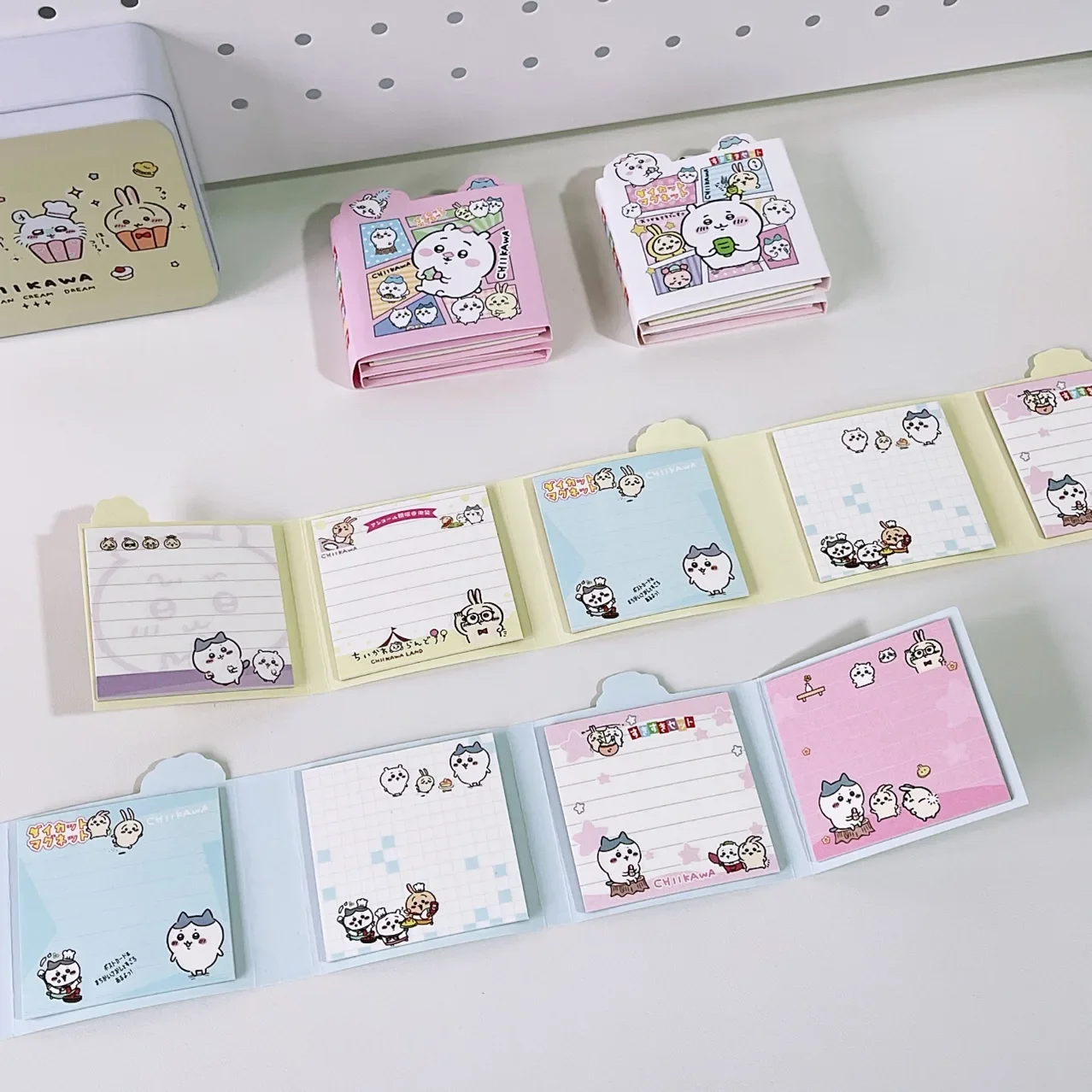 

Set Cartoon Post It Notes Anime Chiikawa Hachiware Usagi Cartoon Figure Student Stationery N Times Posted Message Book