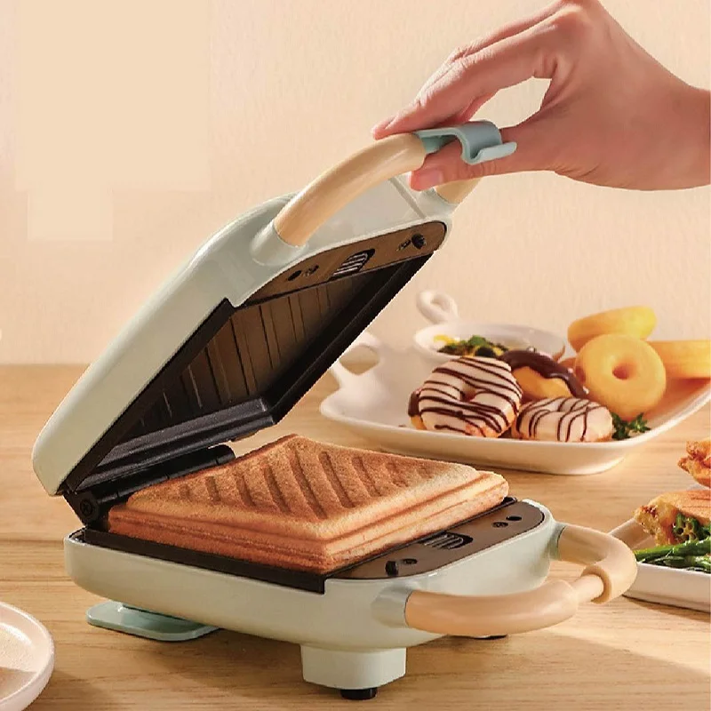 

220V Breakfast Machine takoyaki Pancake Sandwichera With Plates Electric Sandwich Maker Timed Waffle Maker Toaster Baking 650W