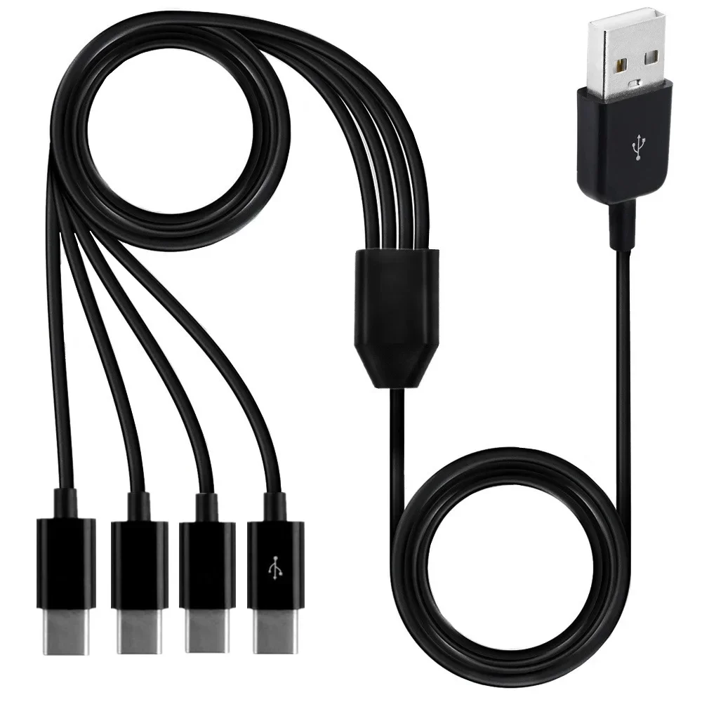 Multi-Port USB-C Charging and Data Cable - 1 to 6 Splitter, Available in 0.5m, 1m, and 1.5m Lengths