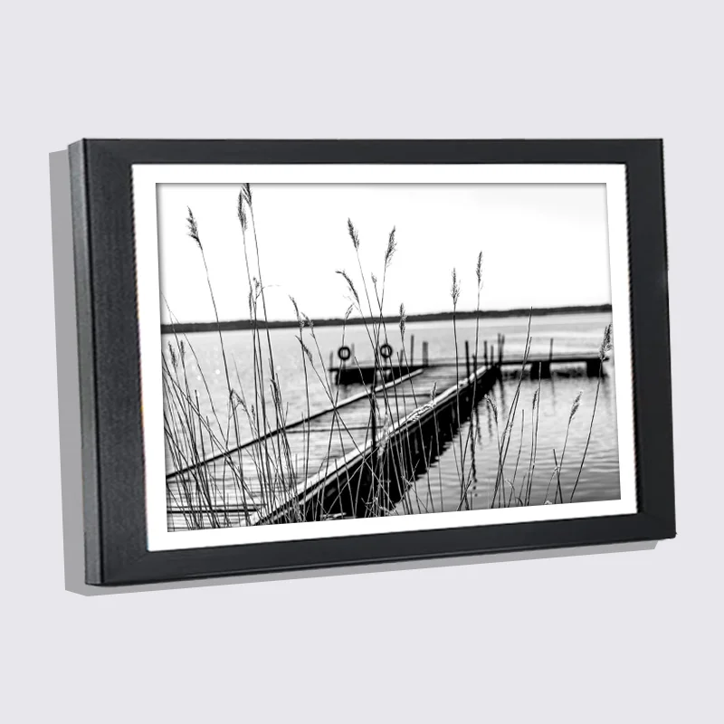 

Nordic Photo Wall Decor wooden bridge Wooden frame posters A3 A4 living room bedroom Home Decor picture frames canvas frame