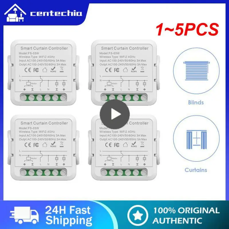 

1~5PCS Tuya WiFi Smart Life Smart Switch For Blind Motor Rolling Shutter Doors Work With Amazon Alexa And Home