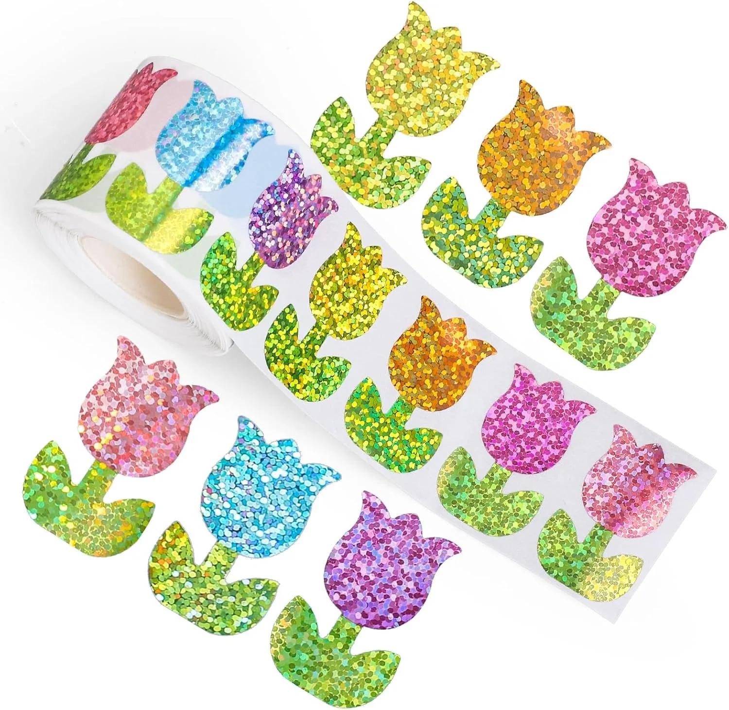 500 Pcs Bee Stickers Roll Laser Bumble Bee Seal Stickers Cartoon Animal Waterproof Self-Adhesive Reward Decals for Jars Bottle