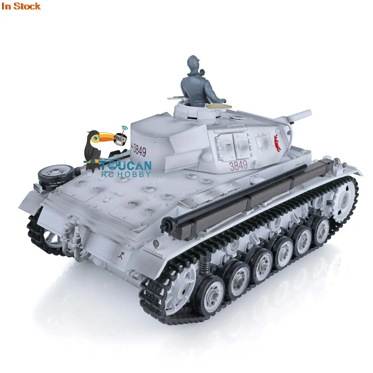 Heng Long 1/16 Snow FPV Camera 7.0 Customized Panzer III H RTR RC Tank 3849 Metal Wheels Gearbox Army BB Smoke Unit Toys TH17378 3