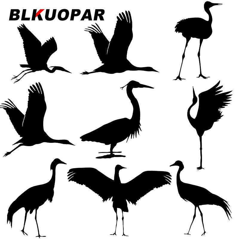 

BLKUOPAR for Blue Heron Silhouette Car Stickers Sunscreen Decals Refrigerator Waterproof Funny Vinyl Material Custom Printing