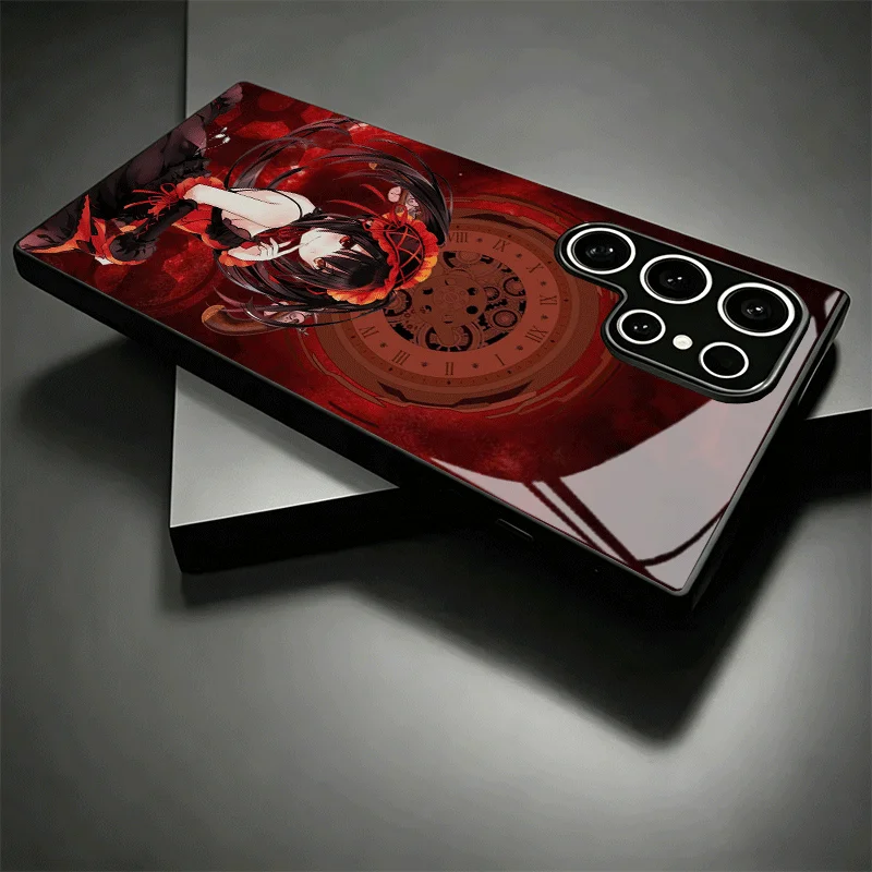 Date A Live Tokisaki Kurumi Shockproof Glass Phone Case - Stylish and Durable Protective Cover