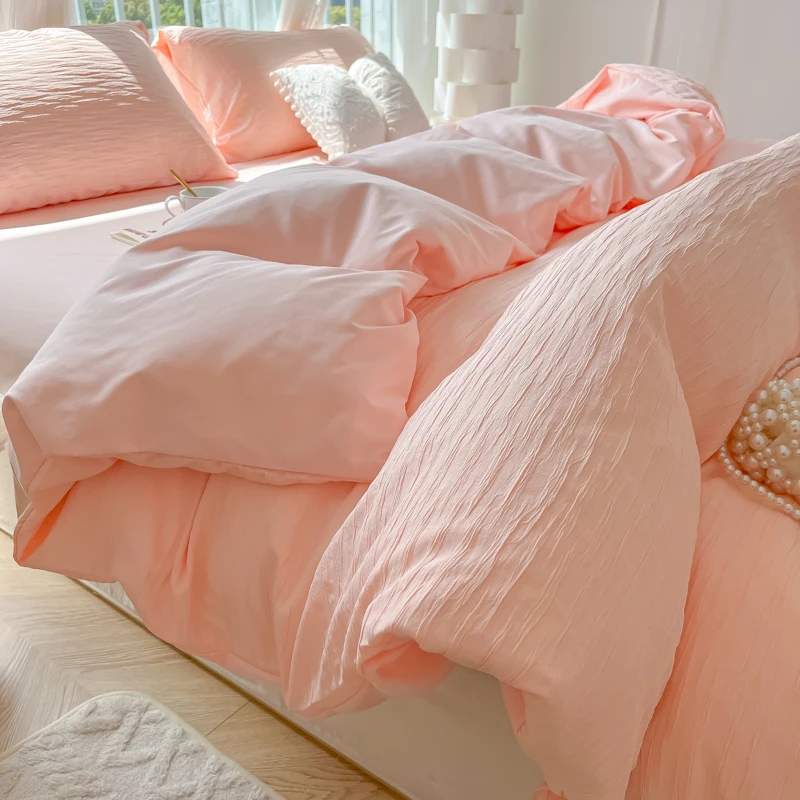 

Strawberry Blue Bedclothes for Boys Girls Room Washed Cotton Duvet Cover Set with Pillowcase edredom casal High Quality Bedding