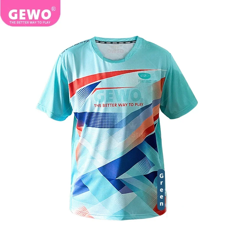 Sport T Shirt Badminton Table Tennis Clothes Set Original Gewo Cologne Shirt Aruna Quadri Table Tennis Jersey T-shirt for Men Women Ping Pong Clothes