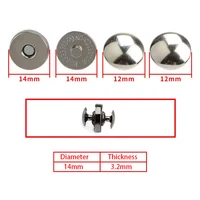 10 Sets Metal Double Rivet Magnetic Clasps Buttons Fastener Bag Press Buckle Purses Handbag Clothes DIY Accessories 14mm 18mm 2