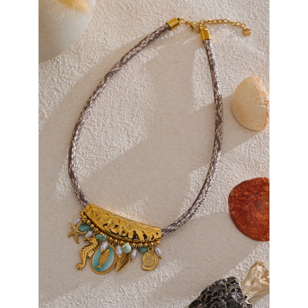 Yhpup Ocean Style Pearls Necklace