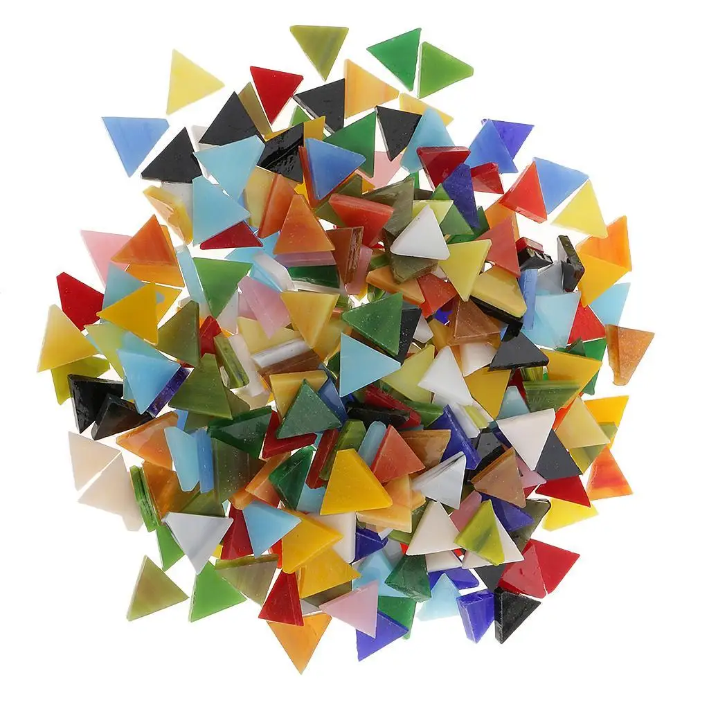 3x Lot Colorful Vitreous Glass Mosaic Tiles Pieces for Mosaic Making Kids Toys