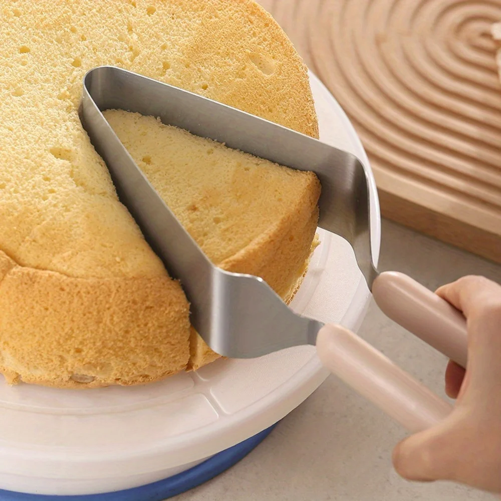 1PC Stainless Steel Cake Cutting Cake Dividing Knife Equalizer Triangle Clip Baking Accessories