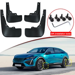 Car Styling Fit For Peugeot 408 2023 2024 ABS Car Mud Flaps Splash Guard Mudguards MudFlaps Front Rear Fender Auto Accessories