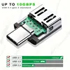 LED USB 3.0 To Type C Adapter OTG To USB C USB-A To Micro USB Type-C Female Connector For Samsung Xiaomi POCO Adapters 4