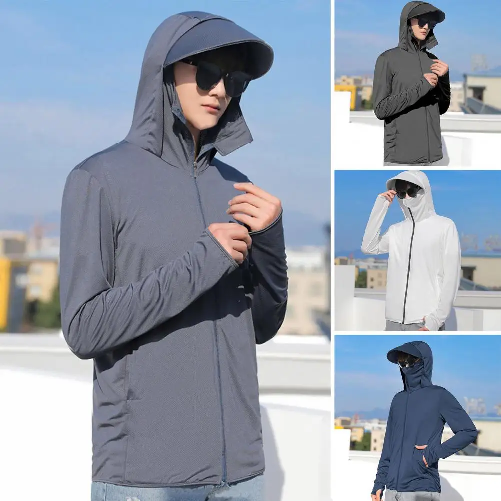 

Men Summer Jacket Quick Dry Outdoor Sunscreen Coat Heat Dissipation Sunshade Effective Camping Sun Protection Clothing