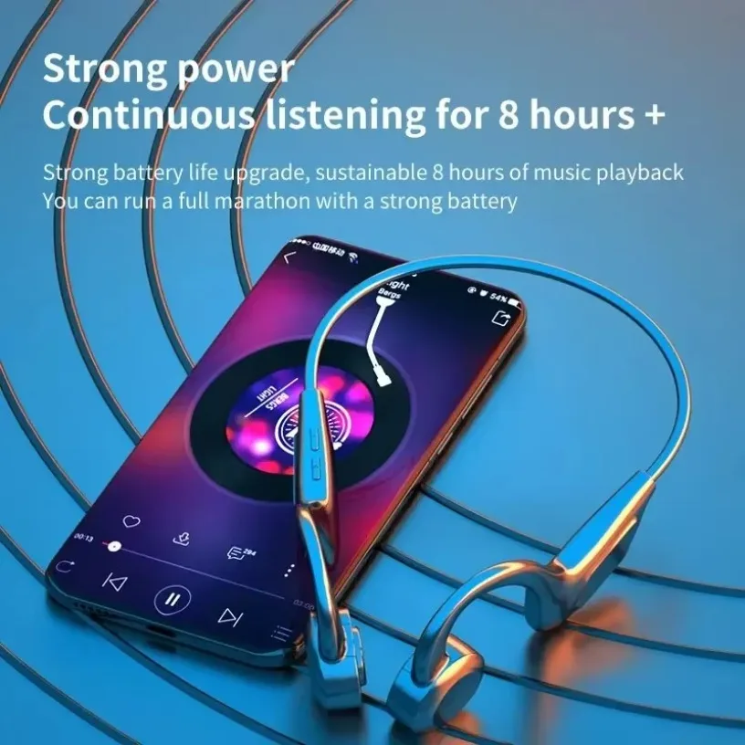 VIKEFON Air Bone Conduction Headphones Tf Card Digital Display Fone Headset Hands-free Call Auriculares Sports Open-ear Earphone 5