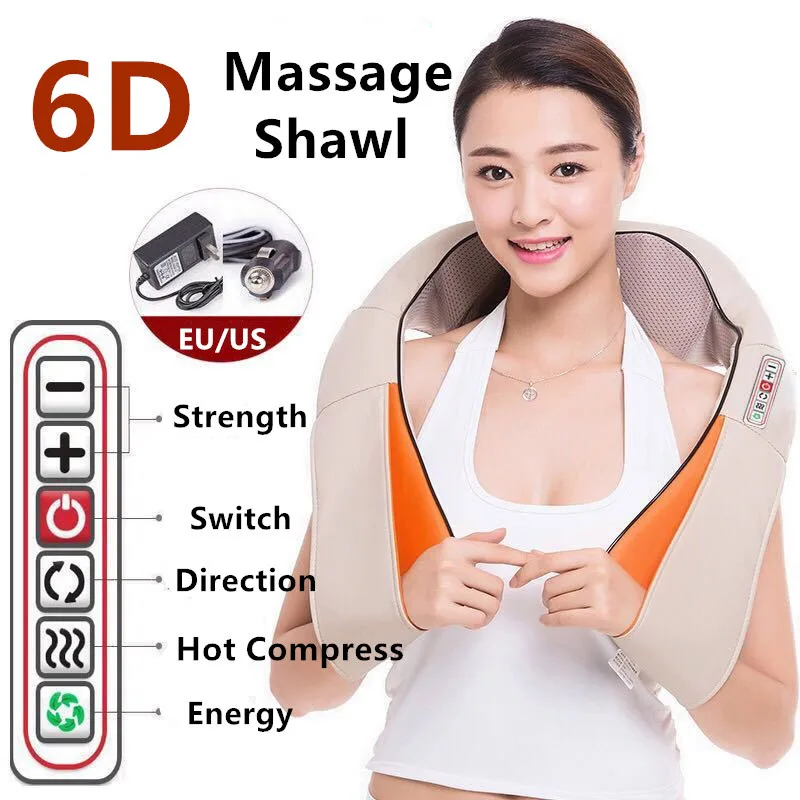 Massage Shawl Back Massager U Shape Neck and Back Massager Electric