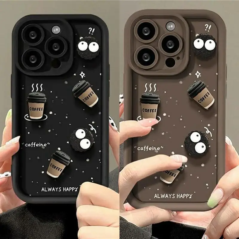 Adorable 3D Cartoon Liquid Silicone Soft Phone Case Cover